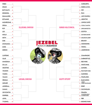Illustration for article titled Jezebel's March Madness 2014: Drugs vs. Alcohol Begins NOW